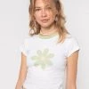 Minga London Clothing La Fleur Verte Crop Tee