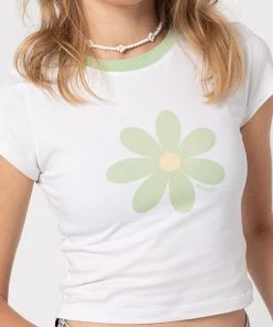Minga London Clothing La Fleur Verte Crop Tee