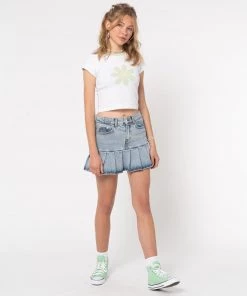 Minga London Clothing La Fleur Verte Crop Tee