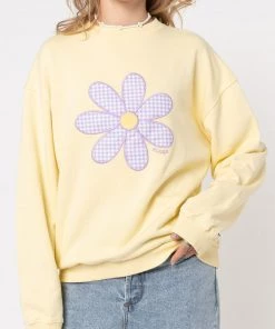 Minga London Clothing Daisy Gingham Yellow Sweater