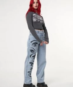 Minga London Most Wanted Lex Yeux Graphic Crop Top