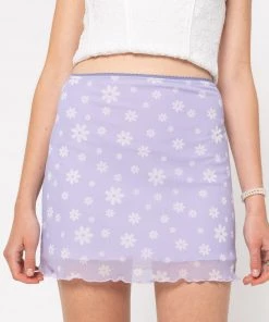 Minga London Clothing Flower Girl Lilac Mini Skirt