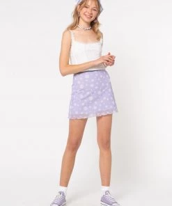 Minga London Clothing Flower Girl Lilac Mini Skirt
