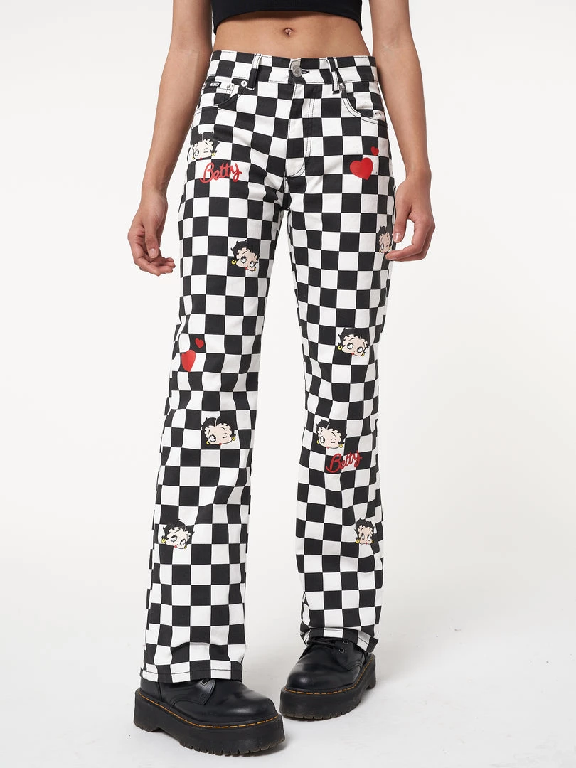 Minga London Clothing Minga X Betty Boop Check Jeans