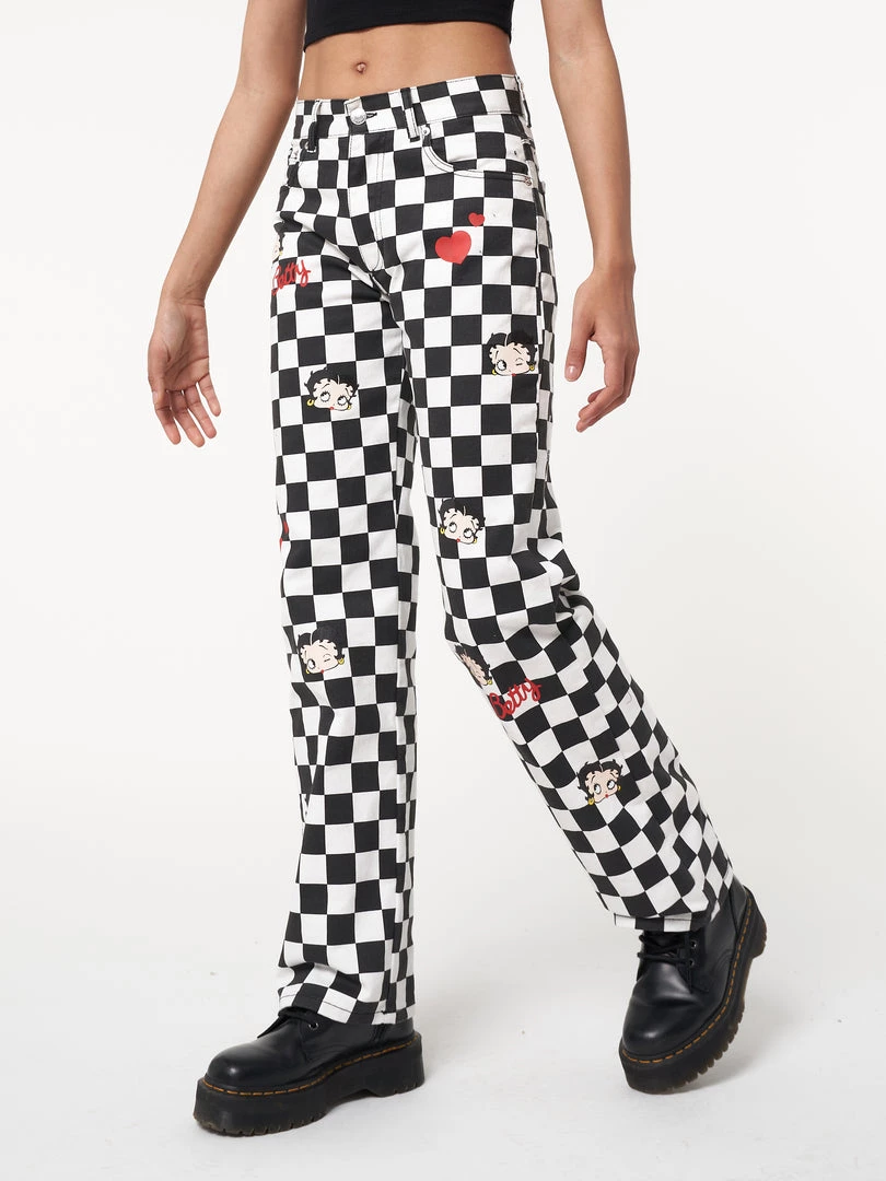 Minga London Clothing Minga X Betty Boop Check Jeans
