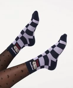 Minga London Minga X Betty Boop Check Socks Clothing