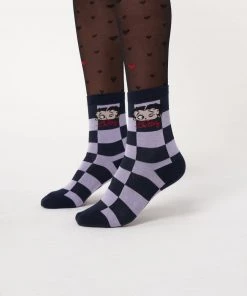 Minga London Minga X Betty Boop Check Socks Clothing