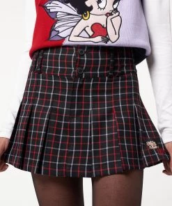 Minga London Minga X Betty Boop Plaid Mini Skirt Clothing