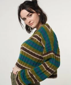 Minga London Moss Striped Knit Jumper