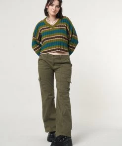 Minga London Moss Striped Knit Jumper