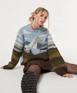 Minga London Clothing Mountain Landscape Knit Jumper