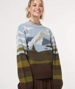 Minga London Clothing Mountain Landscape Knit Jumper