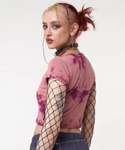 Minga London Clothing Mystic Sun Tie Dye Crop T-Shirt