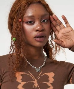 Minga London Clothing Mythical Butterfly Pearl Necklace