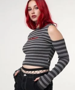 Minga London No Problem Striped Cut Out Top