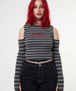 Minga London No Problem Striped Cut Out Top
