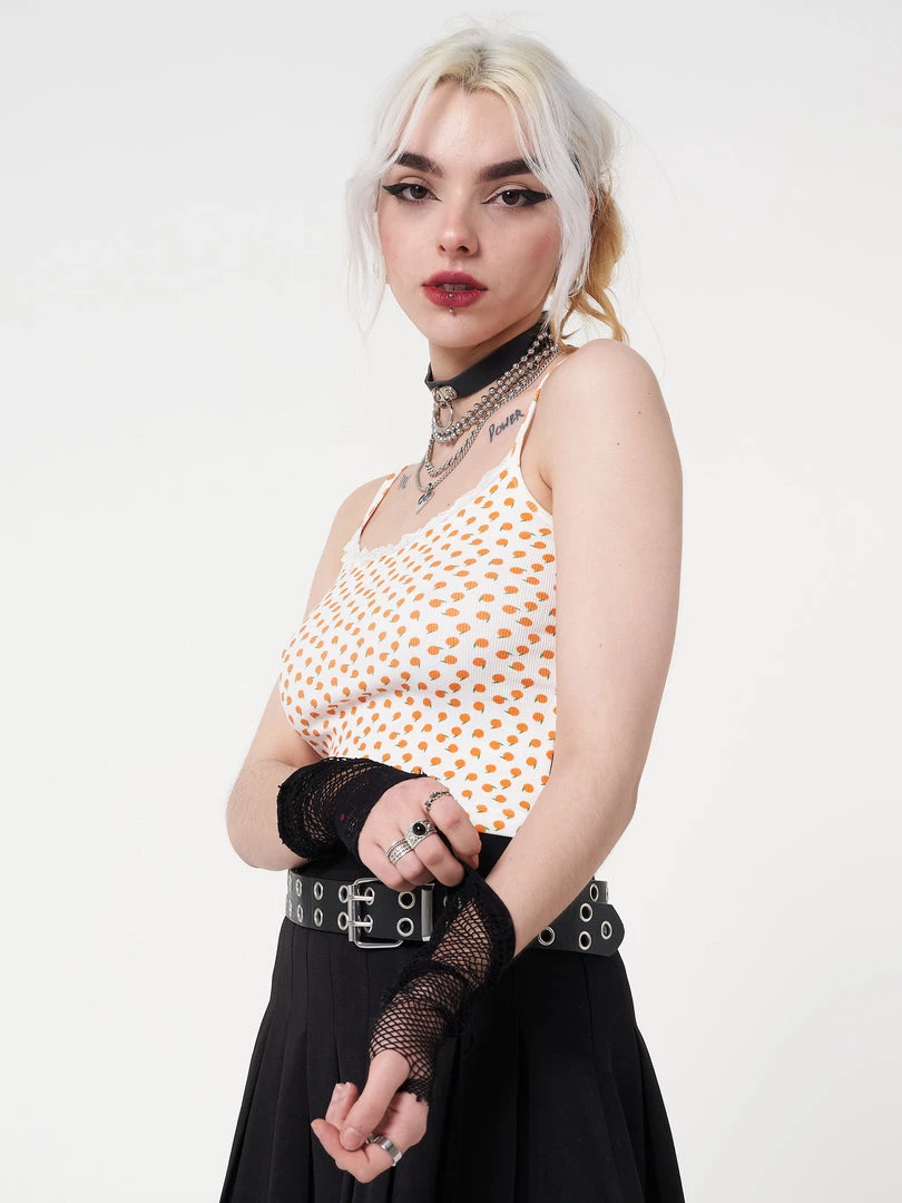 Minga London Orange Garden Lace Cami Top
