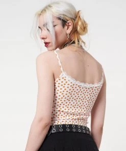 Minga London Orange Garden Lace Cami Top