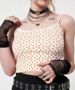 Minga London Orange Garden Lace Cami Top