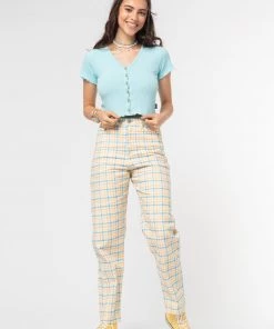 Minga London Clothing Blue Mist Ruffle Button-Down Top