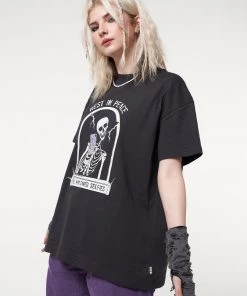 Minga London RIP Skeleton Black T-shirt