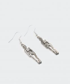 Minga London Clothing Skeleton Drop Earrings