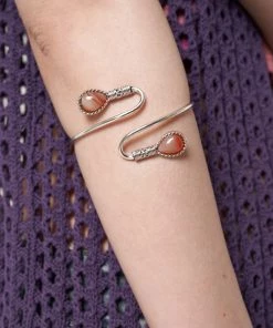 Minga London Spiral Gem Boho Arm Cuff Clothing