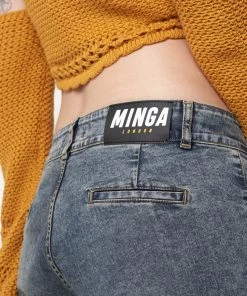 Minga London Most Wanted Stella Front Pocket Embroidered Flare Jeans