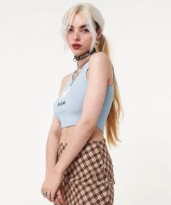 Minga London Texas Star Ribbed Vest Top Clothing