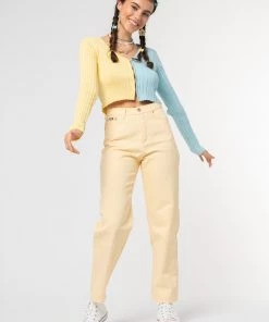 Minga London Clothing Two Tone Cropped Cardigan