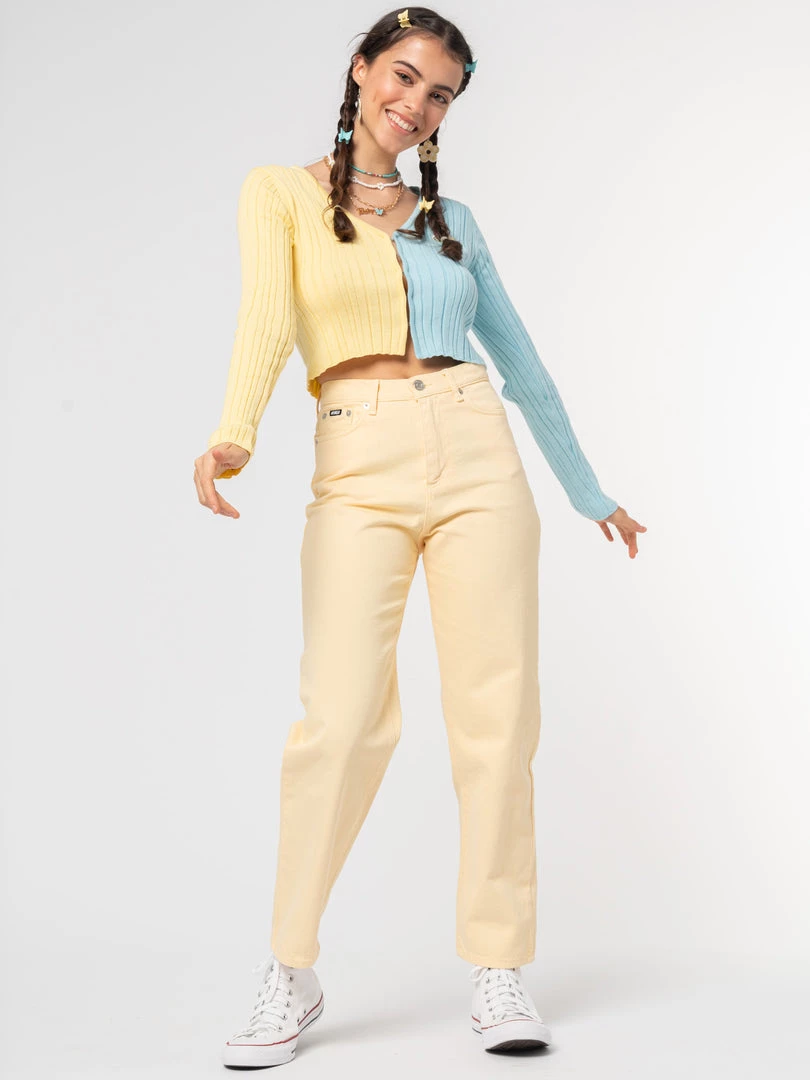 Minga London Clothing Two Tone Cropped Cardigan