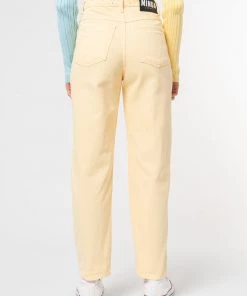 Minga London Vanilla Yellow Denim Mom Jeans Clothing