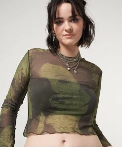 Minga London Most Wanted Venus Mesh Crop Top