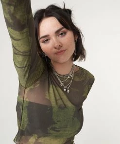 Minga London Most Wanted Venus Mesh Crop Top