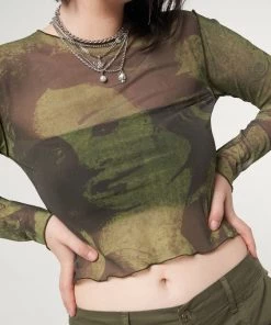 Minga London Most Wanted Venus Mesh Crop Top