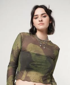 Minga London Most Wanted Venus Mesh Crop Top