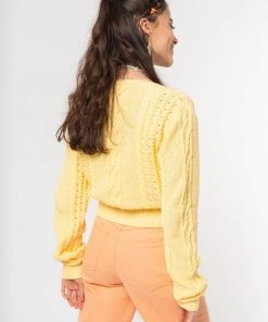 Minga London Flower Child Cable Knit Cardigan