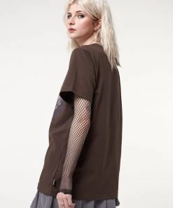 Minga London Winged Cross Brown T-shirt