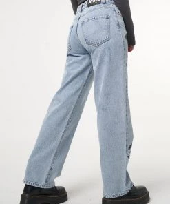 Minga London Most Wanted Yin Yang Eyes Printed Loose Fit Straight Leg Jeans