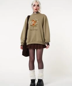 Minga London Clothing You Are Loved Flower Bouquet High Neck Sweater