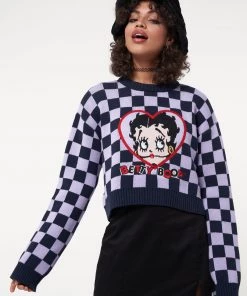 Minga London Minga X Betty Boop Check Knit Jumper Clothing