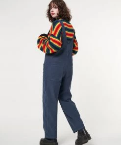 Minga London Most Wanted Minga X Strangervinyl Blue Corduroy Relaxed Dungarees