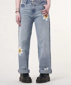 Minga London Minga X Strangervinyl Daisy Baggy Jeans Clothing