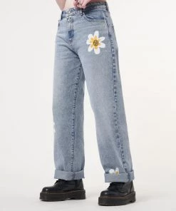 Minga London Minga X Strangervinyl Daisy Baggy Jeans Clothing