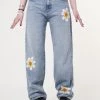 Minga London Minga X Strangervinyl Daisy Baggy Jeans Clothing