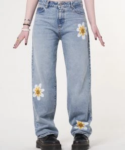 Minga London Minga X Strangervinyl Daisy Baggy Jeans Clothing