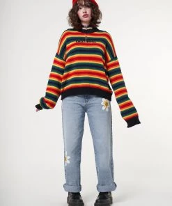 Minga London Minga X Strangervinyl Emotional Striped Knit Jumper
