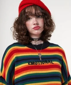Minga London Minga X Strangervinyl Emotional Striped Knit Jumper