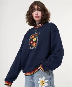 Minga London Minga X Strangervinyl Rainbow Flowers Sweater Clothing