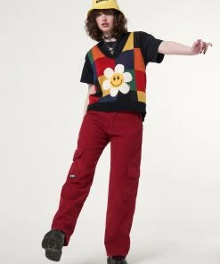 Minga London Minga X Strangervinyl Happy Flower Rainbow Check Vest